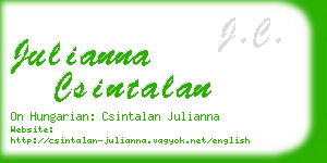 julianna csintalan business card